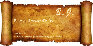 Buck Jonatán névjegykártya